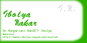 ibolya makar business card